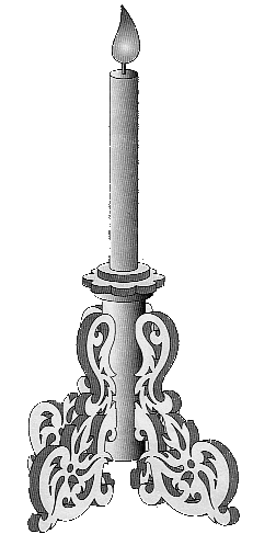 Чертеж подсвечника для выпиливания лобзиком