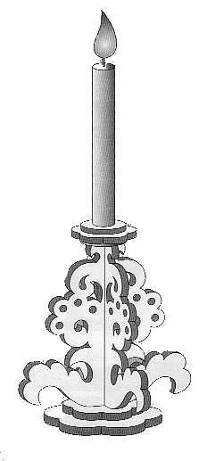 Подсвечник из фанеры чертежи